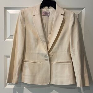 Pendleton Cream Single-Button Notch Lapel Blazer